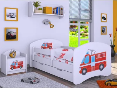 Produktbild von BDW, Kinderbett mit Matratze & Bettkasten, 180x90
