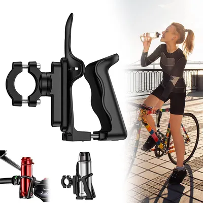 Produktbild von Fahrradflaschenhalter 360 Grad drehbar, verstellbarer Flaschenhalter für Fahrrad und Kinderwagen
