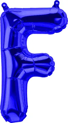 Obrázek produktu pro Folienballon Buchstabe F, blau, ca. 40 cm, für Luftbefüllung