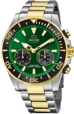 Produktbild von Jaguar Herren Multifunktion Uhr Connected Edelstahl silber gold UJ889/3