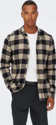 Zdjęcie produktu dla ONLY & SONS Casualowa koszula flanelowa w kratę Rozmiar: S