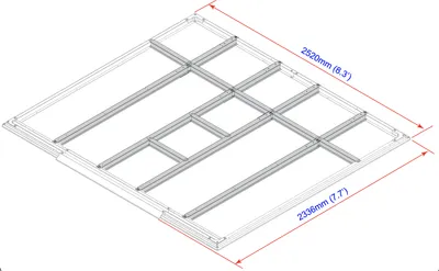 Image de DURAMAX Profilés de sol pour maisons 6,3 m² DURAMAX 57112