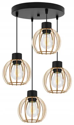 Produktbild von Hängelampe, Deckenleuchter, Holz, LED-Lampenschirm