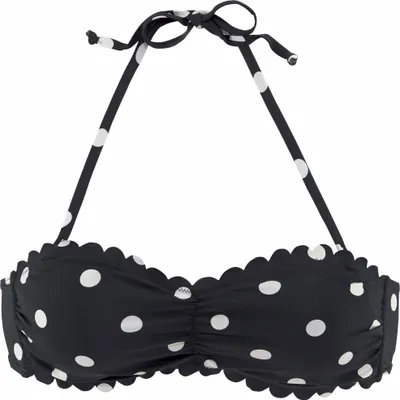 Produktbild von LASCANA Bandeau-Bikini-Top Jada schwarz-weiß Größe 38 Cup A/B