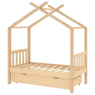 Immagine prodotto di vidaXL Letto per bambini con cassetto in pino massiccio 70x140 cm