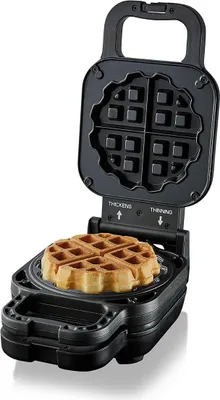 Waffeleisen 11,5 cm, höhenverstellbar, Antihaft, 800 W, schwarz