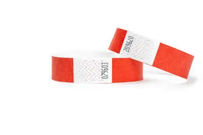 Produktbild von 200 tyvek armbänder rot, Eintrittsbänder