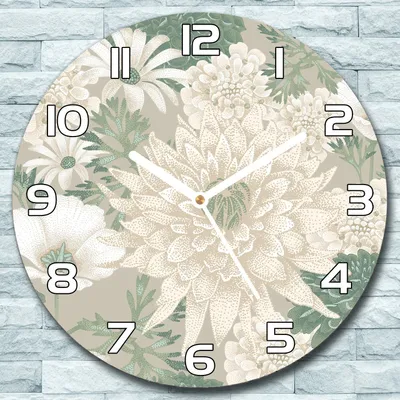 Produktbild von Wanduhr aus Glas Rund fi 30 Frühlingsgeiste grün Quarz Deko Schlafzimmer Büro