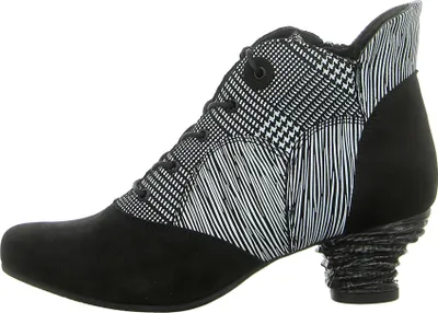 Produktbild von Simen Damen Schnürstiefeletten 39333-38, 39333-39, 39333-40, 39333-41 SIM-3060A schwarz/weiss 41