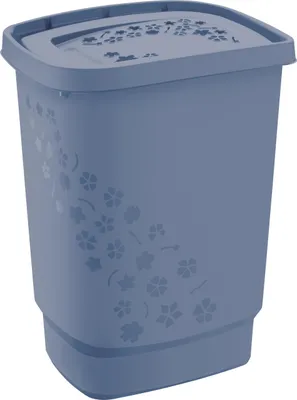 Produktbild von ROTHO Wäschesammler 55L FLOWERS horizon blue