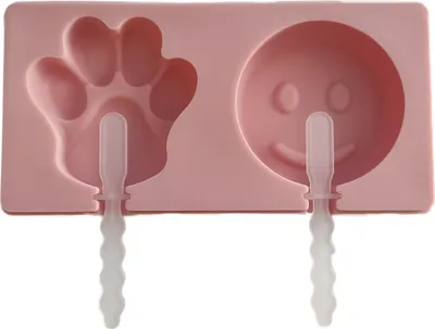Produktbild von Stiel-Eis/Cake-pop Form aus Silikon DIY, Pfote Smiley - Typ 3