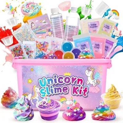 Zdjęcie produktu dla Slime jednorożec zestaw do samodzielnego wykonania dla dziewczynki 30