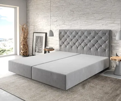 Produktbild von DELIFE Boxspringgestell Dream-Great 180x200 cm Mikrofaser Grau