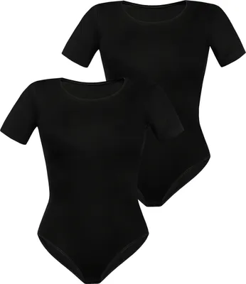 Immagine prodotto di Teyli 2-pack: Body da donna con maniche corte Shirty Female 2403-2 nero M