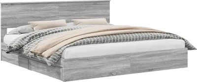 Obrázok produktu pre vidaXL Úložná posteľ sivá Sonoma 200 x 200 cm materiál na báze dreva
