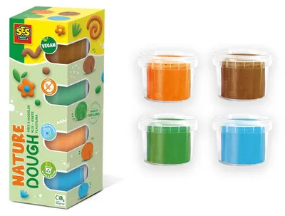 Immagine prodotto di Argilla da modellare Feel good Nature 4x 90g, lavabile dai tessuti, sviluppo delle capacità motorie,, molto morbida, gusto salato per evitare di mangiare,, da 12 mesi,, SES