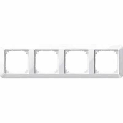 Immagine prodotto di Merten 389419 1-M cornice di copertura, sistema M a 4 ingressi bianco polare lucido