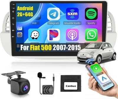 Immagine prodotto di Autoradio per Fiat 500 - Lettore multimediale - Navigatore GPS - Radio touchscreen - Android Auto CarPlay