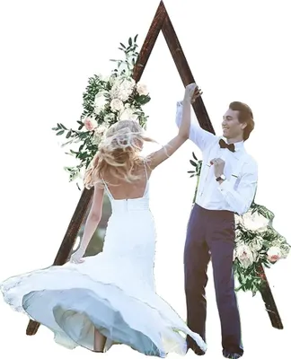 Image de Arche de mariage, design rustique, montage facile, chocolat, L