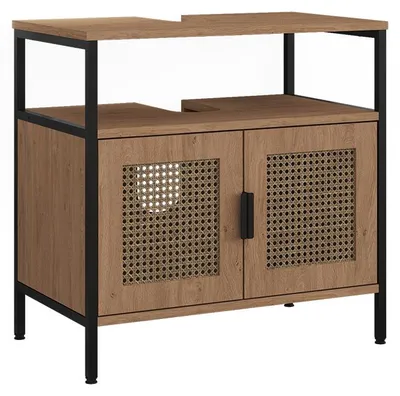Obrázok produktu pre Spodná skrinka pod umývadlo Vicco Linara dub/čierna 60 x 59 cm, Model 59891