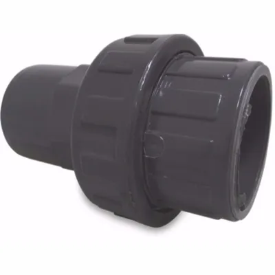 Produktbild von Mega Verschraubung PVC-U 63 mm Klebemuffe x Stutzen 10 bar, grau