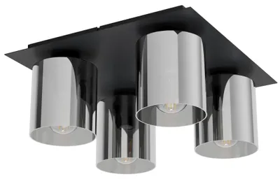 Produktbild von EGLO Gorosiba, 4 Glühbirne(n), E27, IP20, Schwarz, Transparent