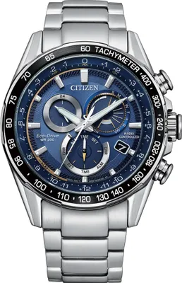 Produktbild von Citizen Uhr CB5914-89L Eco Drive Funk Perpetual Kalender 20 Bar ATM Edelstahl Sportuhr Herrenuhr Zifferblatt Blau 44mm