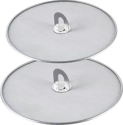 Obrázok produktu pre Sada na ochranu proti striekaniu 2-dielna, nerezová oceľ, 25 cm + 32 cm, so skladacou rukoväťou, na varenie a
