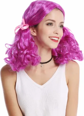 Produktbild von WIG ME UP Perücke Lolita Zöpfe lockig lila 2466-ZA51