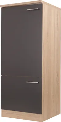 Produktbild von Umbauschrank Kühlschrank 60 cm Eiche Sägerau Grau Merle Respekta