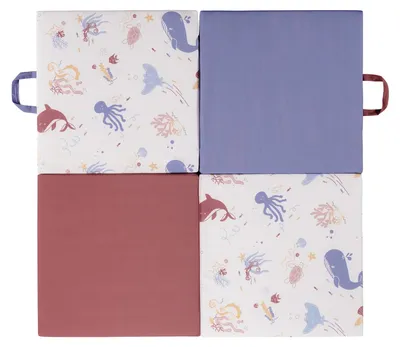 Immagine prodotto di Tappeto gioco Tineo Tesori dell'oceano 3 in 1 120 x 120 cm Colorato
