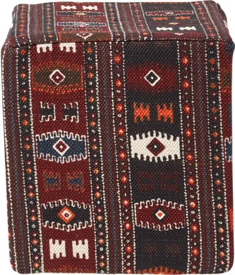 Obrázek produktu pro HOMESCAPES Designer Stool Ottoman Kilim