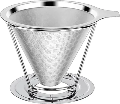 Produktbild von Kaffeefilter Wiederverwendbar,Kaffeefilter aus Edelstahl mit abnehmbarem Ständer Papierloser Kaffeefilter zur Herstellung von manuellem Kaffee