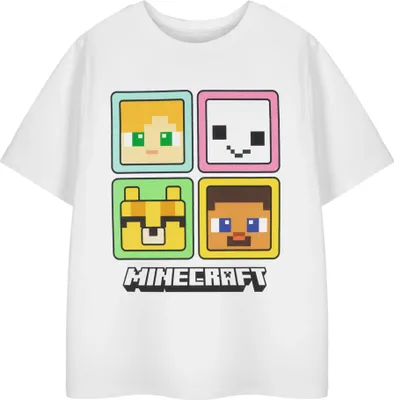 Produktbild von Minecraft - T-Shirt für Mädchen kurzärmlig NS8943 (116) (Weiß)