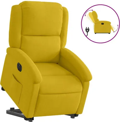 Produktbild von vidaXL Relaxsessel mit Aufstehhilfe Elektrisch Gelb Samt