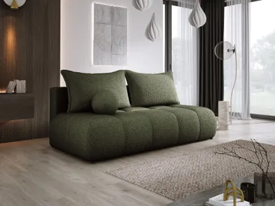 Produktbild von DomoHome Sofa COCO MINI Schlafsofa Mit Bettfunktion, Anthology Stoffbezug, 2-Sitzer, Freistehend, Größe: 205x105x97cm Farbe: Dunkelblau