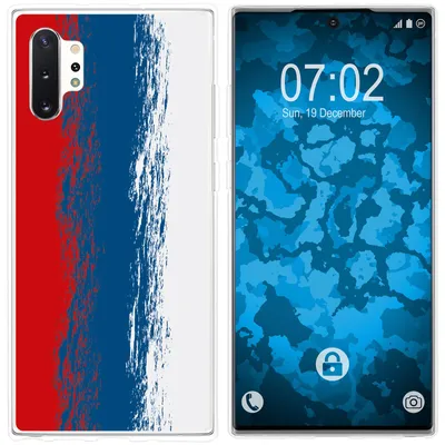 Produktbild von PhoneNatic Case kompatibel mit Samsung Galaxy Note 10+ Silikon-Hülle WM Russland M9