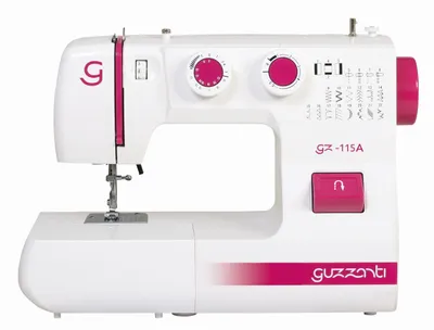 Obrázek produktu pro Guzzanti GZ115A, Růžová, Bílá, Poloautomatický šicí stroj, Šití, 4 kroky, Mechanický, 85 W