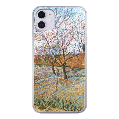 Produktbild von MuchoWow® Handyhülle Schutzhülle Hülle für iPhone 11 Blühender Pfirsichbaum - Vincent van Gogh Silikon Softcase Handy Hülle - Handytasche