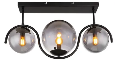 Produktbild von Deckenlampe, Metall, Glas, rauch, 3 Flammig, L 60 cm