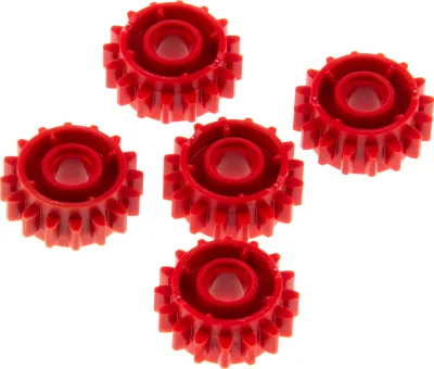 Image de 5x Lego Technic Roue dentée rouge 16 dents Accouplement des deux côtés 6100930 18946