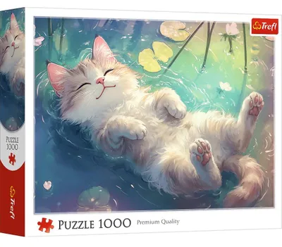 Produktbild von Trefl, Perfekte Entspannung - Katze , 1000 Teile Puzzle
