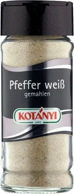 Produktbild von Kotanyi Pfeffer weiß gemahlen 39 g in 80 ml Glas