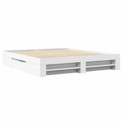 Obrázek produktu pro Rám postele bez matrace bílý 180x200cm Dřevěné konstrukce