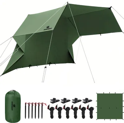 Produktbild von Wasserdichte Zeltplane, 3x4 Meter, mit 19 Ösen und Zubehör