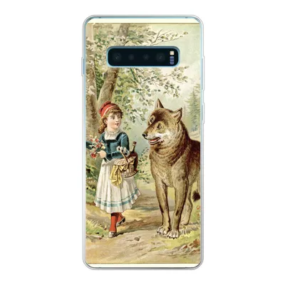 Produktbild von MuchoWow® Handyhülle Schutzhülle Hülle für Samsung Galaxy S10 Lite Wolf - Rotkäppchen - Wald Silikon Softcase Handy Hülle - Schutz