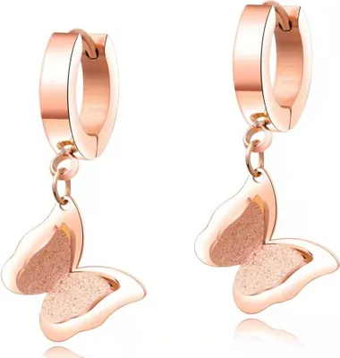 Produktbild von Ohrringe EL-15273 - Gold / Rosa für jeden Anlass KP15273