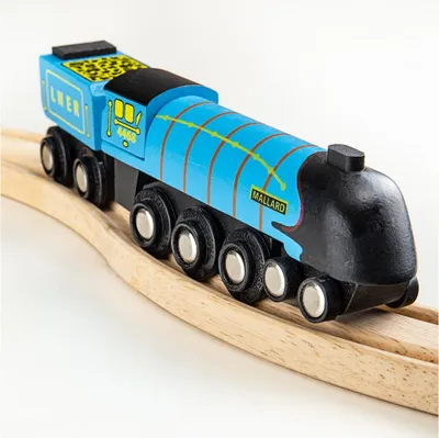 Immagine prodotto di Replica in legno della locomotiva Mallard + 3 binari