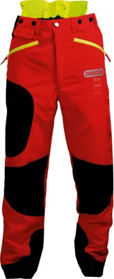 Produktbild von Oregon Schnittschutzhose Waipoua Rot/Schwarz/Gelb Größe XL