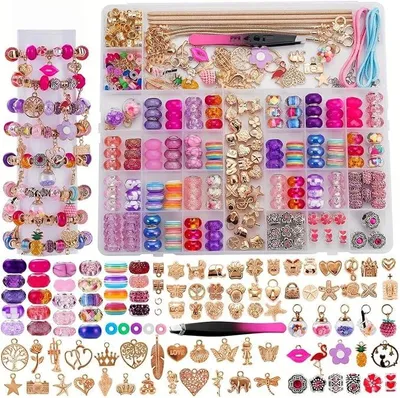 Imagen del producto de Kit de manualidades para pulseras de cuentas, modelo 305 piezas
